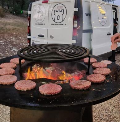Préparation des hamburgers